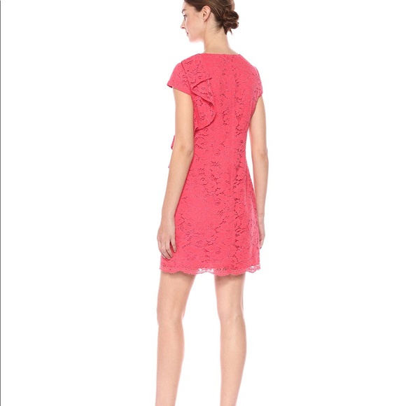 Vince Camuto Women's Lace Ruffle Shift Dress - Picture 3 of 6